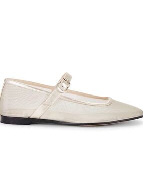 Le Monde Beryl EU 35.5 Metallic Mary Jane Flats - Gold